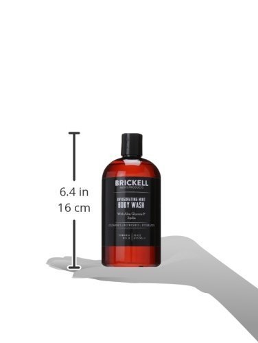 Brickell Men’s Products – Gel Limpiador Corporal Vigorizante con Menta para Hombre – Natural y Orgánico – 473 ml