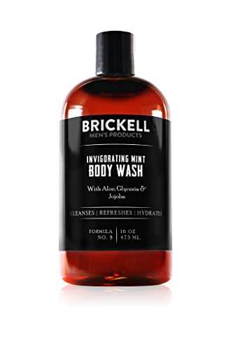 Brickell Men’s Products – Gel Limpiador Corporal Vigorizante con Menta para Hombre – Natural y Orgánico – 473 ml