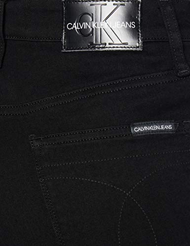 Calvin Klein High Rise Super Skinny Ankle Vaqueros Straight, Negro (Da091 Clean Black Shank 1by), Talla Única (Talla del Fabricante: Ni30) para Mujer