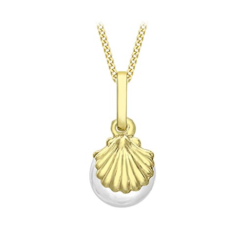 Carissima Gold Collar de mujer con oro de 9K con colgante de perla de agua dulce en concha, 46 cm