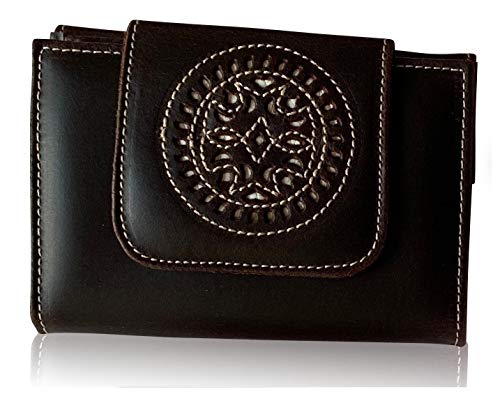 Cartera Mujer Monedero de Mujer Billetero LEGADO Piel Rosa Blanca señora Cuero Grande Gran Capacidad Hecho en Ubrique España Regalo Pulsera Bandera ESPAÑA y Tarjeta de Proteccion RFID (PEQUEÑA)