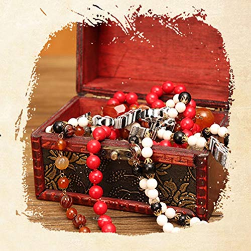 Cofres Maleta Vintage, Protector de Esquina de Metal con diseño de Hebilla Accesorios de fotografía de Tienda de cosméticos de joyería Madera, 8 Estilos 2 tamaños GGYMEI