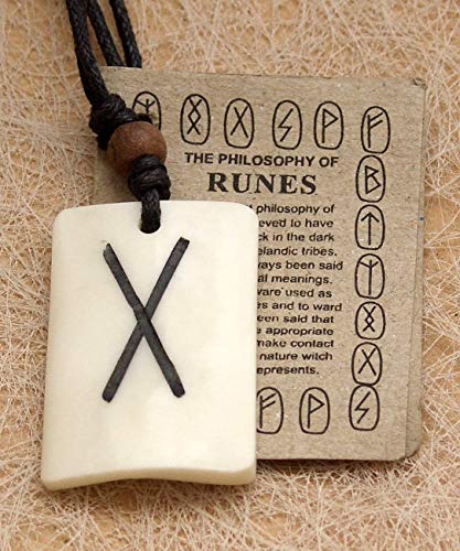 COLLAR DE RUNAS MÁGICAS HECHO DE HUESO
