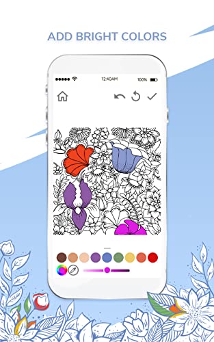 Coloring Flowers: Painting Book