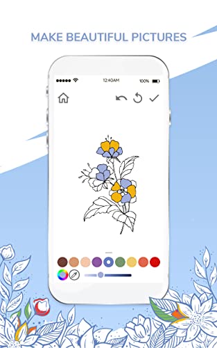 Coloring Flowers: Painting Book