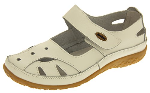 Coolers Mujer Blanco Cuero Mary Jane Bailarinas Zapatos De Verano EU 40