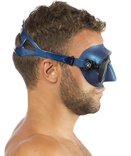 Cressi Calibro Máscara polyvalent para Buceo, apnea Avanzada y submarina Fishing, Unisex Adulto, Azul Nery, Talla única