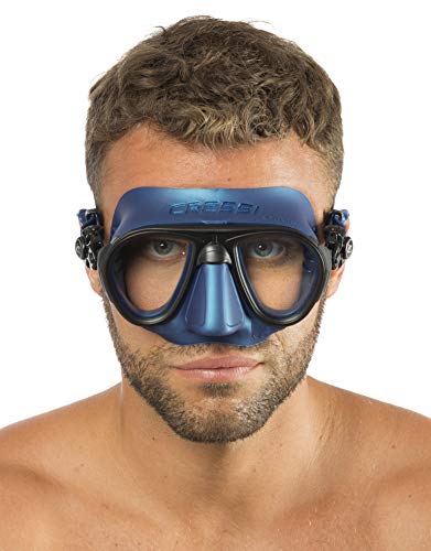 Cressi Calibro Máscara polyvalent para Buceo, apnea Avanzada y submarina Fishing, Unisex Adulto, Azul Nery, Talla única