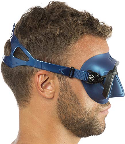 Cressi Calibro Máscara polyvalent para Buceo, apnea Avanzada y submarina Fishing, Unisex Adulto, Azul Nery, Talla única