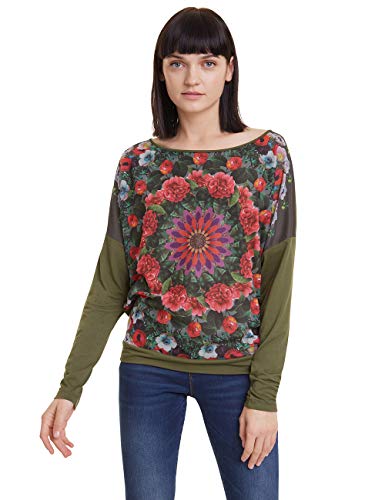 Desigual T-Shirt NIKO Camiseta, Verde (Cactus 4029), XL para Mujer
