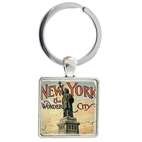 Detalles del Llavero Cabochon New York Estatua de la Libertad Central Park Liberty Island