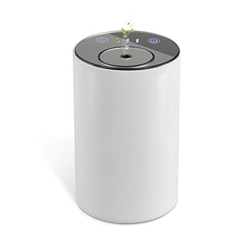 El aceite esencial recargable del USB que nebuliza el difusor, vaporizador del aroma ninguÌ n calor, ninguna agua para la sala de estar, dormitorio, coche (color blanco)