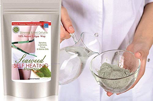Envoltura Termo Relajante con Algas Marinas ● Polvo de Algas para Adelgazar y Anti Cellulitis ● Remineralizante Detox ● Baño y Cataplasmas Anti Dolor● 500 g Producto Profesional Francia