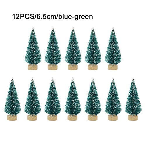 flower205 12 Piezas Sisal Seda Torre De Nieve Pino Mini Árbol De Navidad Pequeño Árbol De Navidad Decorativo Accesorios De Manualidades Navideñas, Accesorios De Joyería De Bricolaje, Etc.