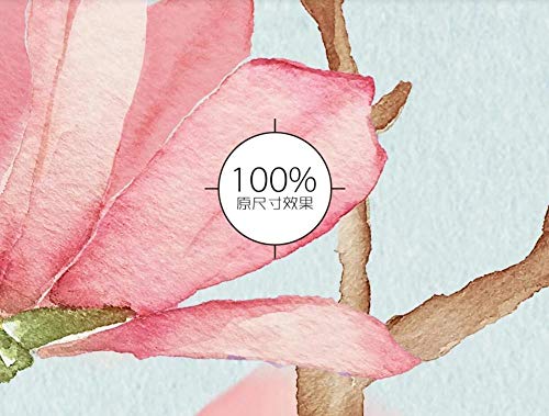 Fotomurales 3D Magnolia Rosa Flor Pájaro Mariposa Luna Papel pintado no tejido Decoración de Pared decorativos Murales 250x175 cm