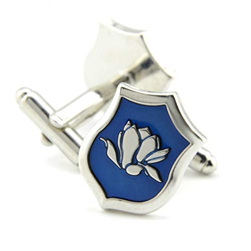 Gemelos Para Hombres, Escudo De Orquídeas Flor Fresca Pequeña Cobre Exquisito Brazalete De Botones, Chispeante Regalo Camiseta Elegante Accesorio Para Contador Jefe Negocio Prom Boda Una Ocasión F