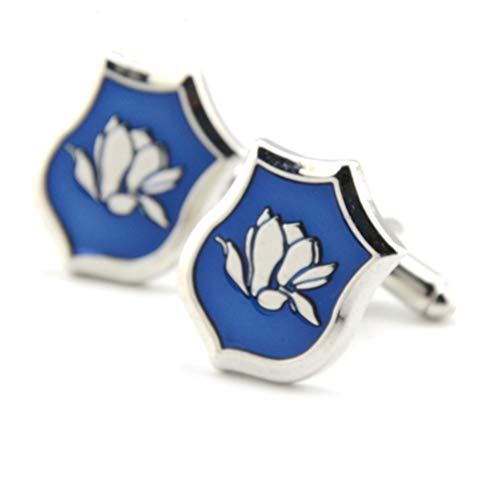 Gemelos Para Hombres, Escudo De Orquídeas Flor Fresca Pequeña Cobre Exquisito Brazalete De Botones, Chispeante Regalo Camiseta Elegante Accesorio Para Contador Jefe Negocio Prom Boda Una Ocasión F