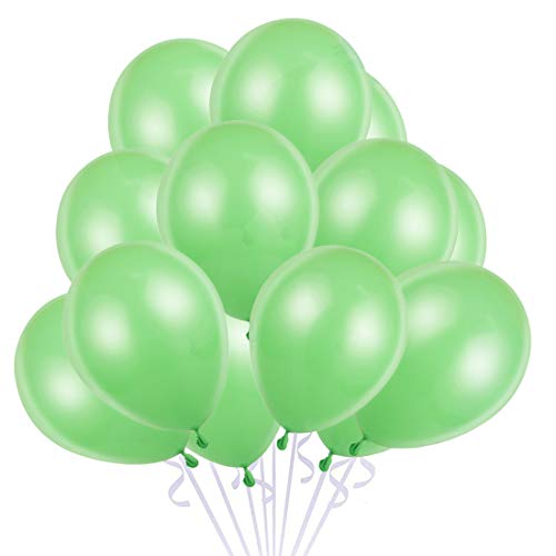 Globos Fruta Verde, 100 Globos Helio Latex Ø 30 cm para Fiesta Decoracion