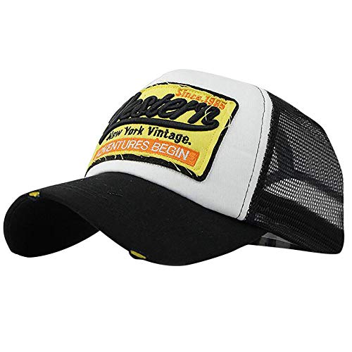 Gorra de Beisbol para Mujer y Hombre Visera Bordada de Malla Gorra de béisbol Verano Moda al Aire Libre Deportes Visera Hip-Hop Gorra Playa Vacaciones Fiesta riou