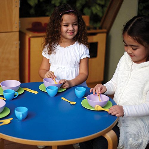 Green Toys - Set de platos, vasos y cubiertos (DSH01R)
