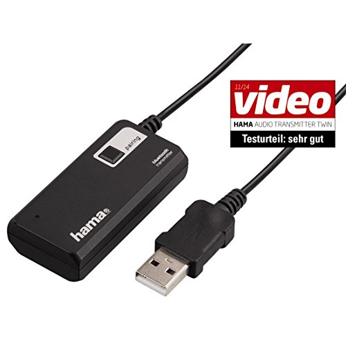 Hama 40987 - Transmisor Bluetooth para Auriculares, Negro