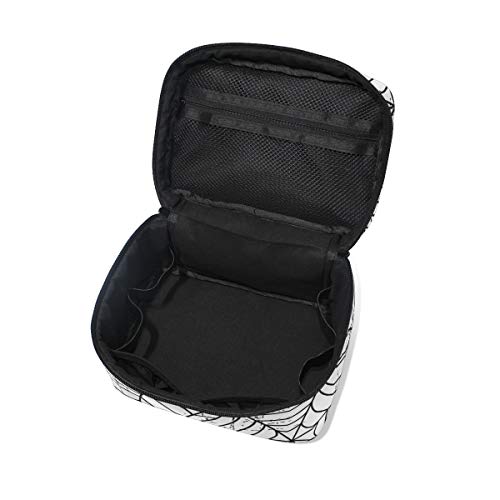 Hengpai Spider Web Art Bolsa de cosméticos de viaje Maquillaje Tren Estuches Organizador de almacenamiento para mujeres