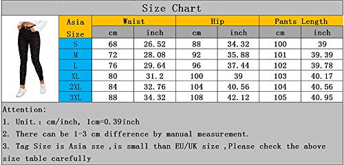 Huateng Señoras Perlas Abalorios Jeans Mujeres Mediados de Cintura Pantalones de Mezclilla Mujeres Caderas hasta Skinny Jeans Negro