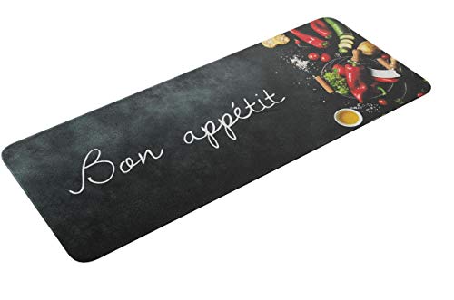 ID Mate Decor de Cocina Bon Appetit Decor de Cocina, Fibras sintéticas, Negro, 50 x 120 x 0 cm