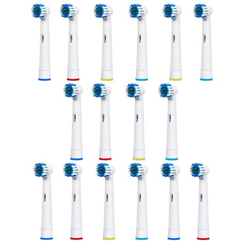IM77R 16 Recambios Cepillo Electrico Compatible, Vitaly Precision Clean, White Clean, Sensitive Clean,Proffesional Care, EB-17A / SB-17A / EB17-P (4 Kits x 4 Cepillos)