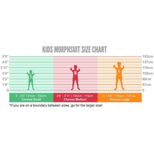 Jeff la Killer Kids Monster Morphsuit Disfraz – Tamaño Grande (120cm-137cm)