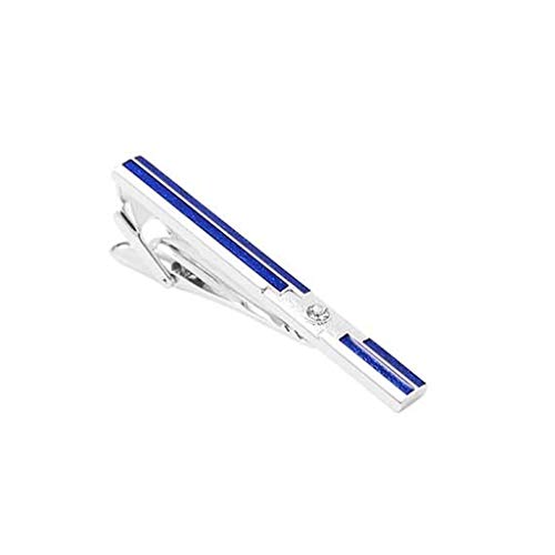 JSY Metal Simple Classic Tricolor Drip Oil Clip de collar de cristal para hombres Clip de corbata Clip de corbata Clip de corbata Clips (Color: A)