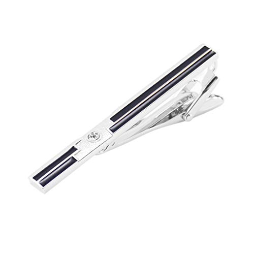 JSY Metal Simple Classic Tricolor Drip Oil Clip de collar de cristal para hombres Clip de corbata Clip de corbata Clip de corbata Clips (Color: A)