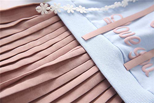 K-youth Ropa Niña, Letra Vestido De Bebé Niña Sudadera con Capucha Princesa Vestido De Niñas para Fiesta Infantil Trajes de Ceremonia Casual 2018 (Azul, 4-5 años)