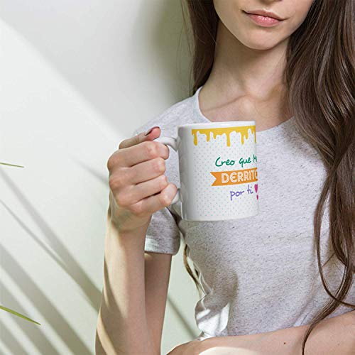 Kembilove Taza de Desayuno para Parejas Creo Que me derrito por ti - Regalo Original Taza para Enamorados Novios y Novias San Valentín - Taza de café para Regalar Enamorados