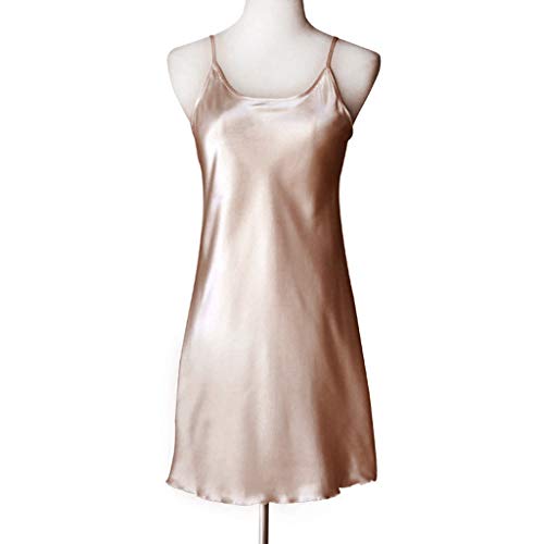 KIMODO Ropa Interior de Mujer Ropa de Dormir Ropa Interior Talla Grande Sexy Satén Lotus Hem Sling