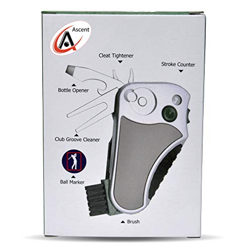 La mejor herramienta de golfista Golf multiherramienta todo en uno - stroke contador, herramienta para reparar piques de golf, mejor Golf Regalo Idea para hombres mujeres, Souvenir, presente