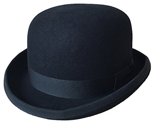 La vogue Sombrero de Jazz Hongo Fieltro Hombre Mujer Hat Vintage Negro XL 60-62CM