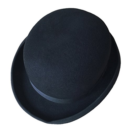 La vogue Sombrero de Jazz Hongo Fieltro Hombre Mujer Hat Vintage Negro XL 60-62CM