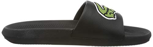 Lacoste Croco Slide 319 4 US CMA, Sandalias de Punta Descubierta para Hombre, Negro (Black/Green), 43 EU