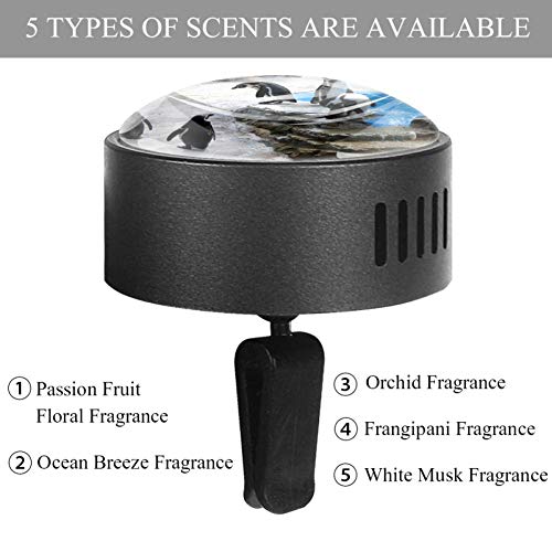 Lindo grupo pingüino difusor de aire ambientador EVA para coche aromaterapia aceite esencial difusor de aceites esenciales, fruta de la pasión floral