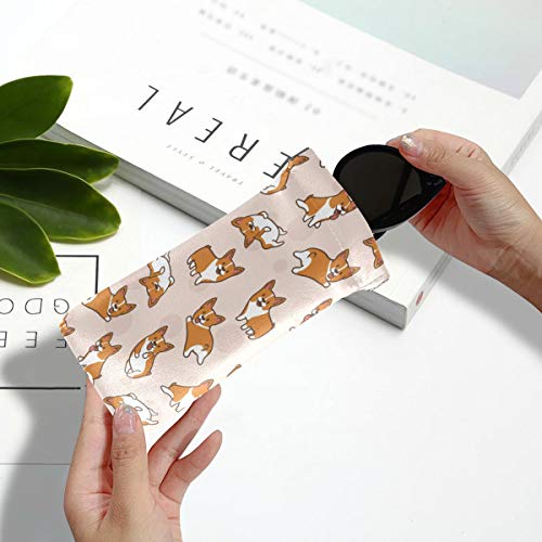 linomo - Funda para gafas de sol con diseño de perro, microfibra, piel, bolsa de almacenamiento para gafas y teléfonos móviles