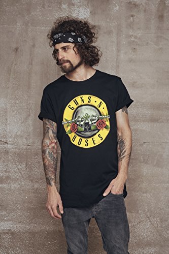 MERCHCODE Guns N Roses Classic Logo – Camiseta para Hombre, Color Negro, Cuello Redondo, tamaño XS a 3 x l, Hombre, Guns n' Roses Logo tee, Negro, Extra-Large