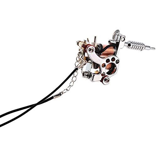 Mini metal tattoo machine necklace joyería de moda para mujeres hombres estilo punky cool collares colgantes multi forma