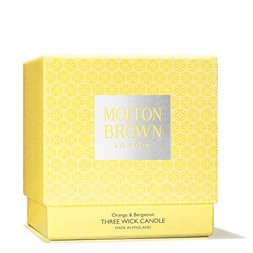 Molton marrón naranja y bergamota tres mecha vela 480 G