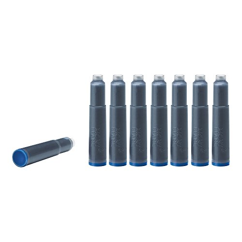 Montblanc 105195 Cartuchos de tinta de alta calidad Midnight Blue – Lujosas recargas para pluma, 8 x paquete