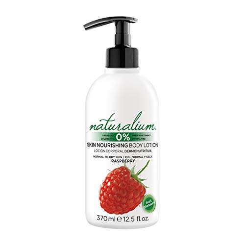 Naturalium Frambuesa - Loción Corporal Dermonutritiva para Piel Normal y Seca, Sin Parabenos, Sin Colorantes, formato 370 ml