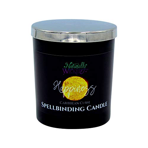 Naturally Wicked® - Vela de felicidad con hechizos de felicidad (natural, vegana y sin crueldad)