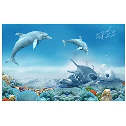 Newberli Custom Art Mural Wallpaper Photo Diy 3D Alta Calidad Dolphin Coral Reef Living Room Home Decor Wallpaper