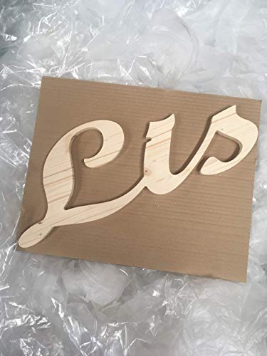 Nombre decorativo de madera natural para habitación dormitorio de niño, niña, regalo nacimiento, bautizo, comunión, aniversario.