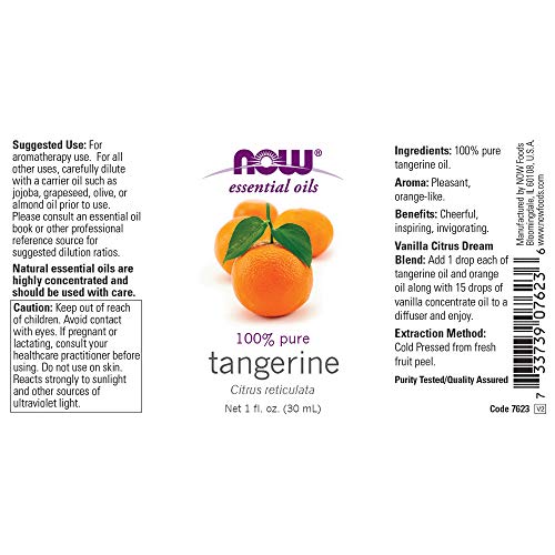 Now Foods Aceite Esencial, Aceite De Mandarina 1 Unidad 30 ml